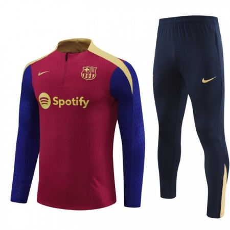 Tréninkový Mikina Barcelona Čtvrt Zip Červená 2024-25
